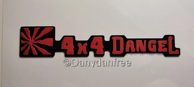 Dangel 4x4,peugeot j5,citroen c25,peugeot 505,plaque,stiker,logo