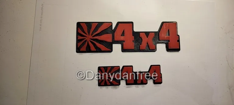 plaque loge stiker dangel 4x4 pour 505 peugeot